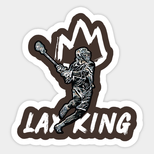 LAX King. Drip King Lacrosse Lacrosse Sticker TeePublic